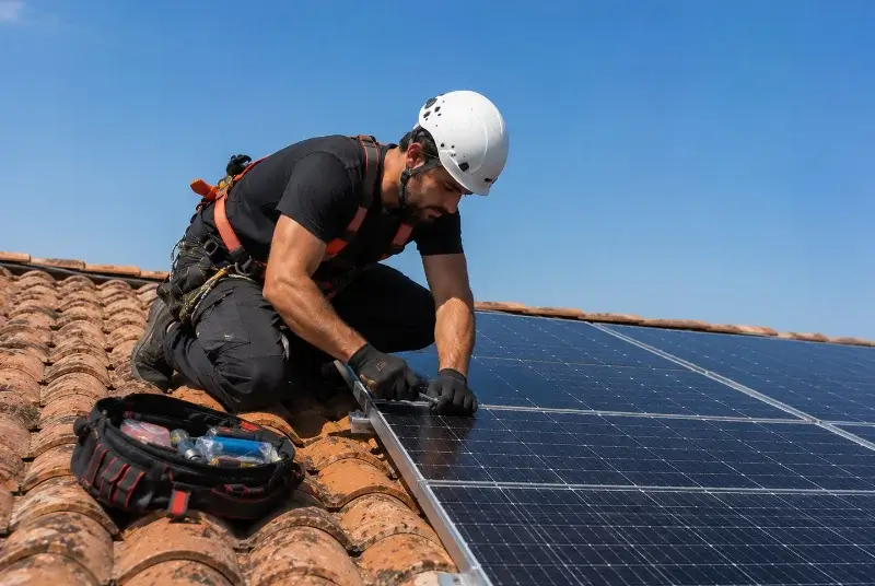 Maintenance et monitoring de panneaux solaires à Jazennes
